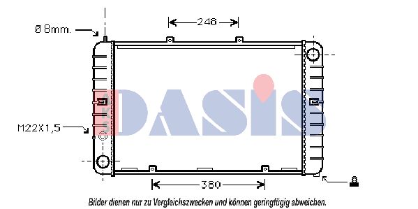 AKS DASIS Jäähdytin,moottorin jäähdytys 170070N